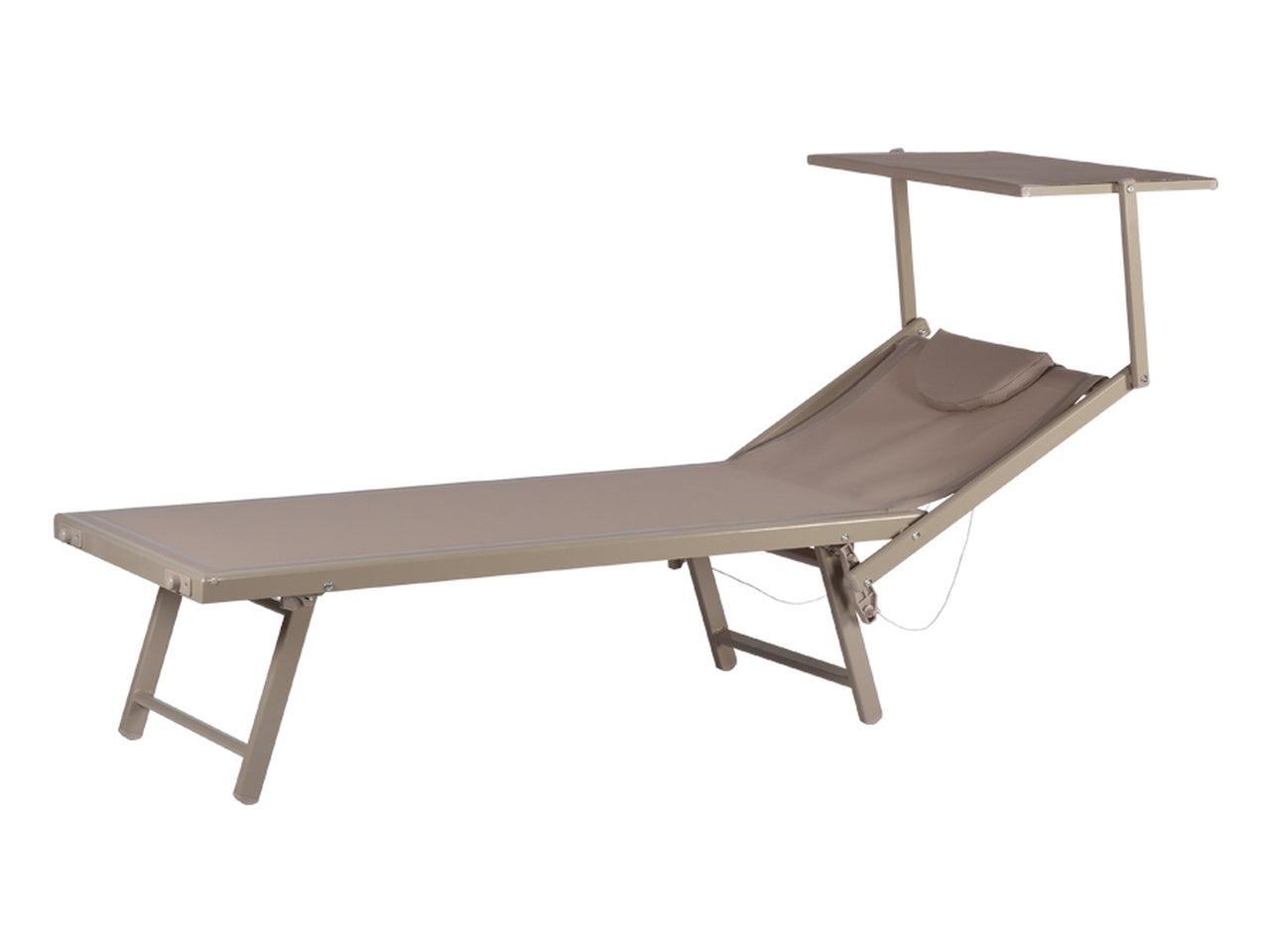 Lettino mare king alluminio/txt 2x1 189x61x38cm sabbia