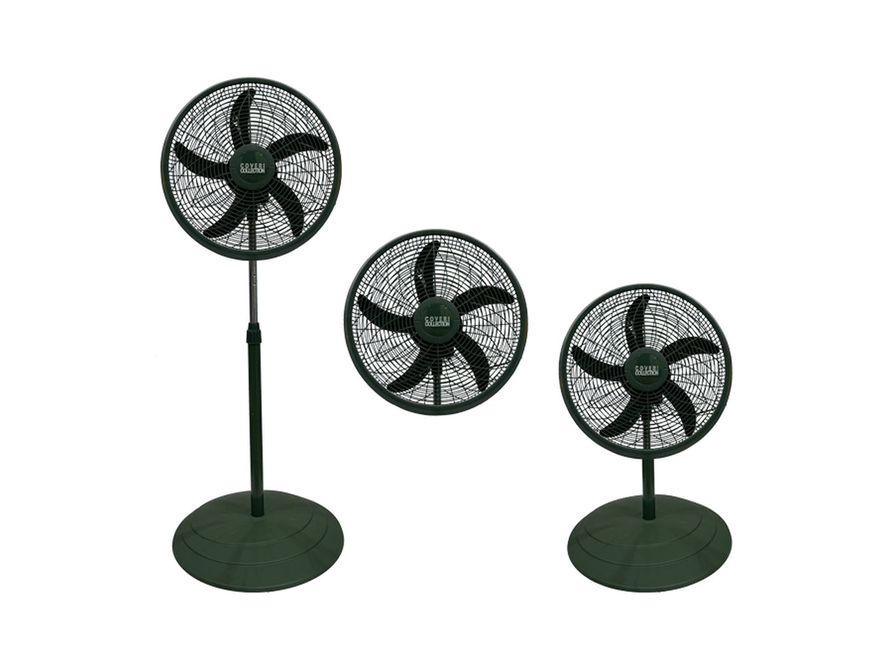 Ventilatore piantana 3in1 50x130cm 65w verde $