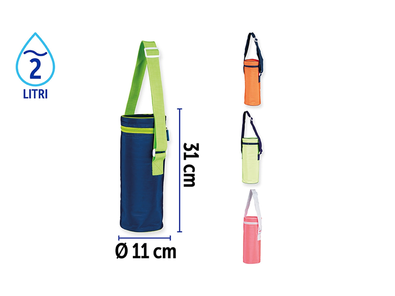 Portabottiglie frigo 2l 3mm waterproof in 4 assortimenti