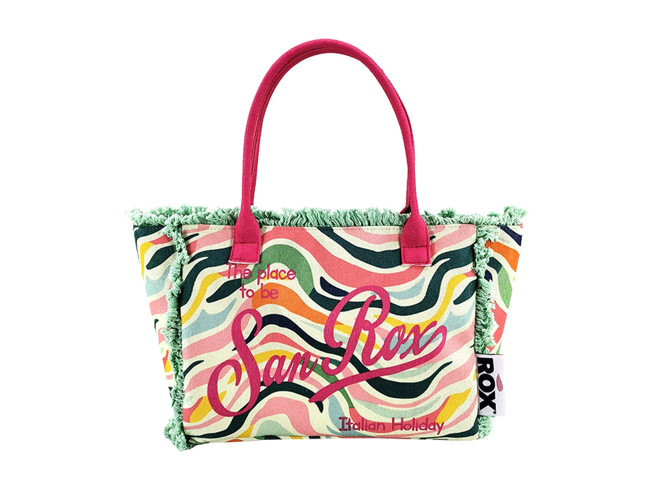 Borsa mare frange sanrox 45x20x35cm disegno 21