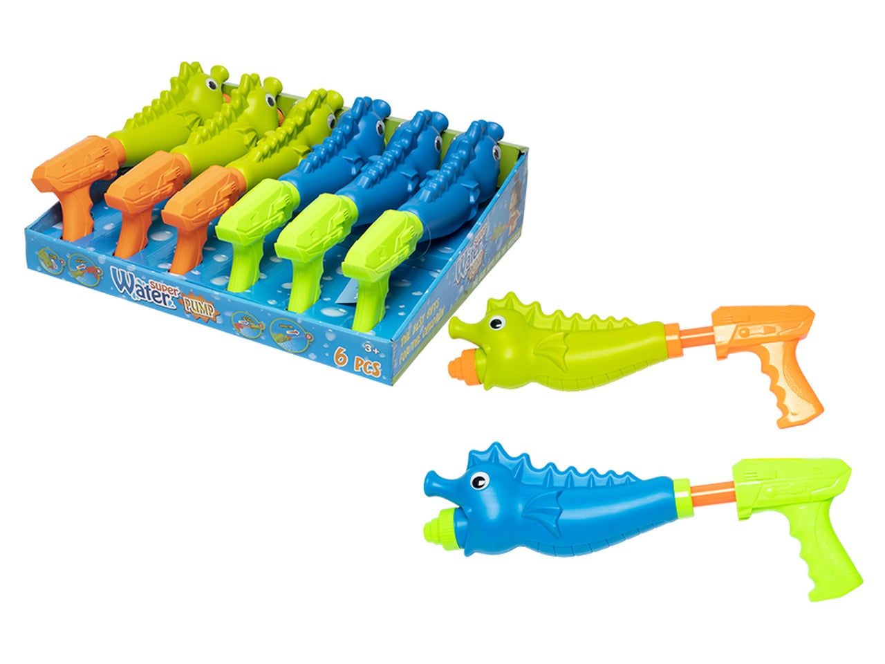 Pistola ad acqua cavalluccio marino 44cm in 3 colori assortiti