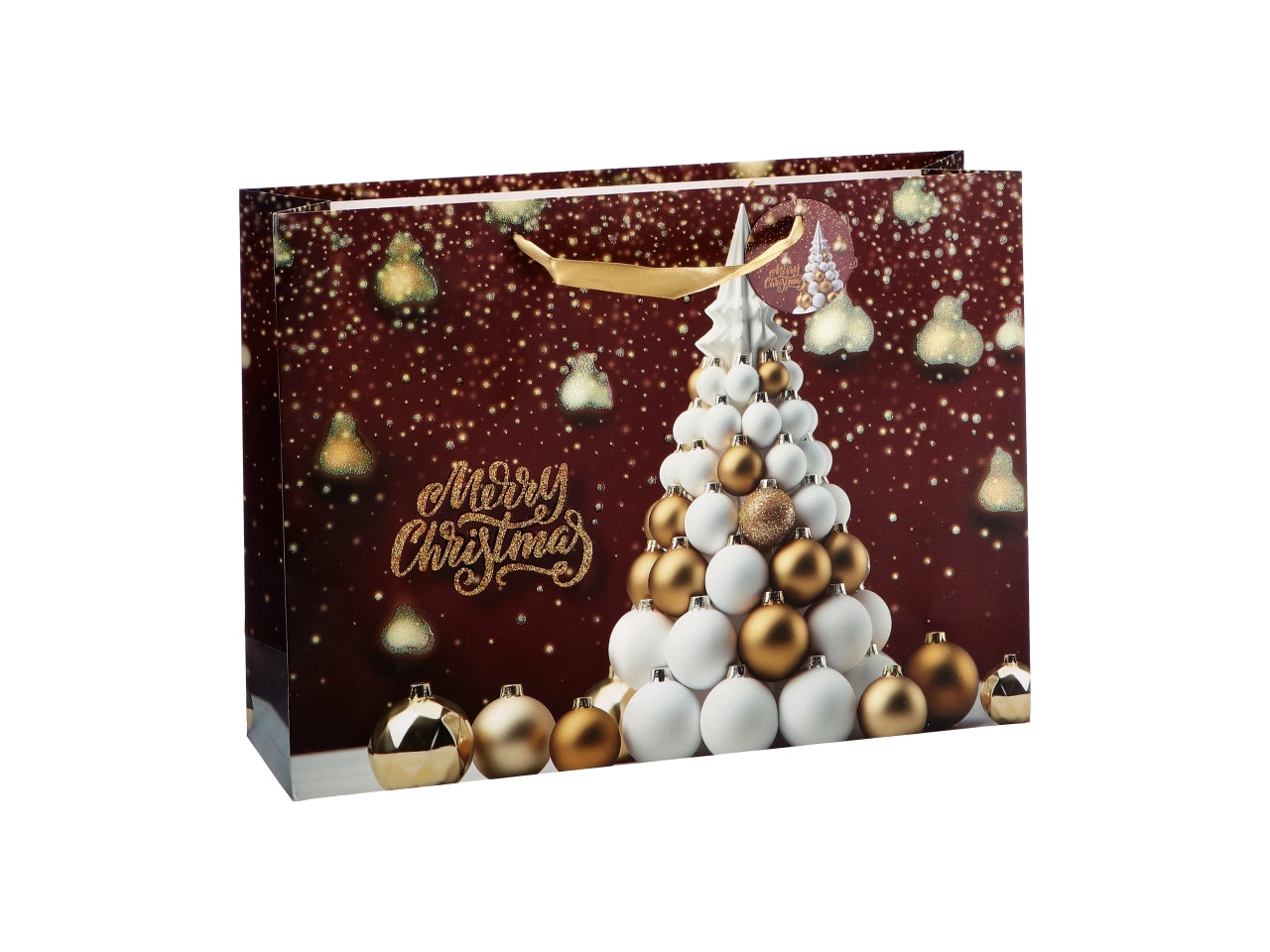 Busta regalo natalizia in carta 4 colori assortiti 31x12x26 cm - AD Trend