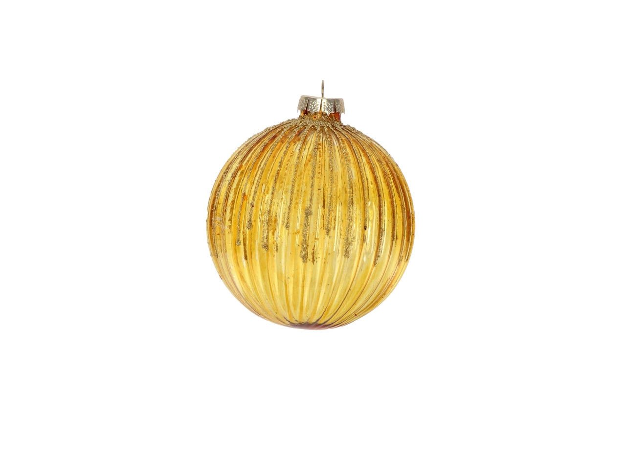 Palle natalizie in vetro rosso d.10cm - assortite