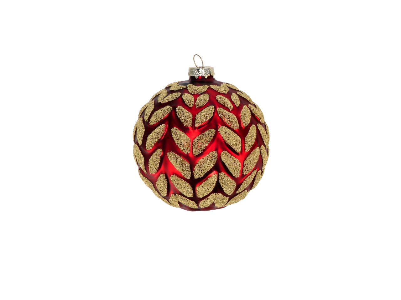 Palle natalizie in vetro rosso d.10cm - assortite