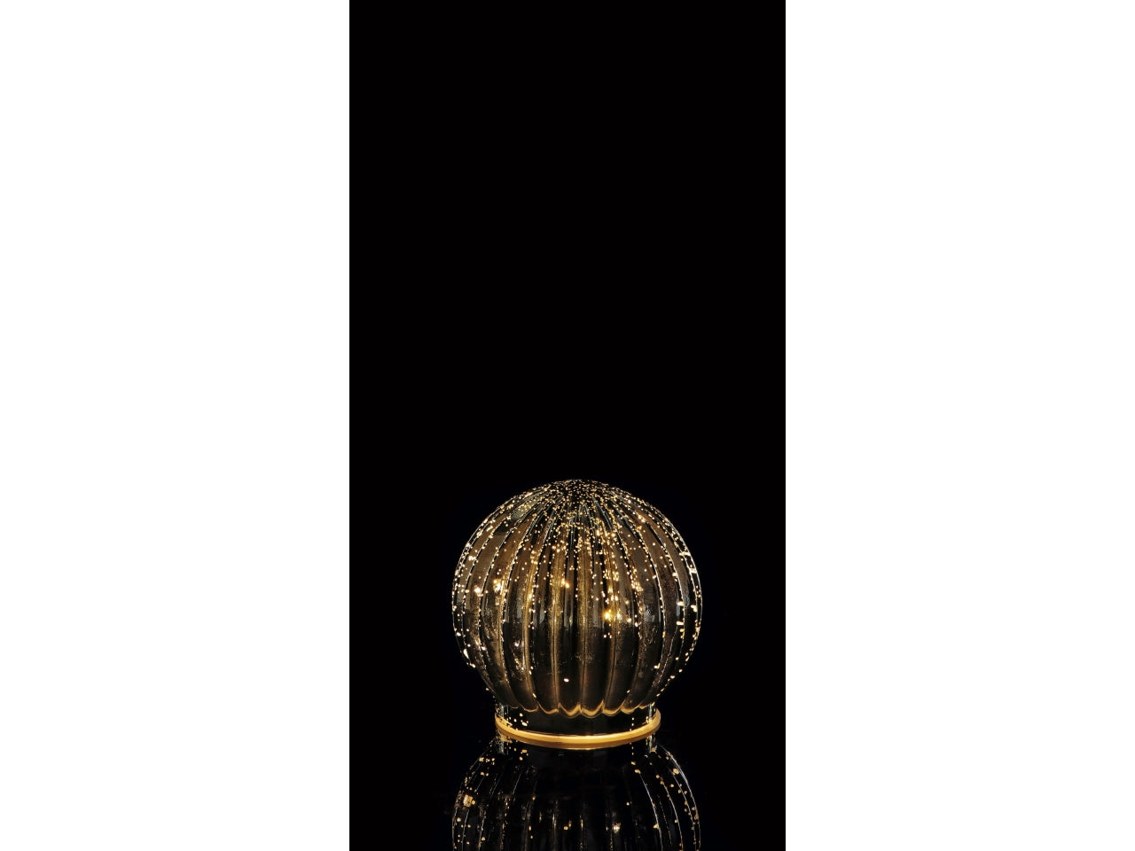 Sfera natalizia in vetro con 10 led d.12cm - disponibile in tre assortimenti