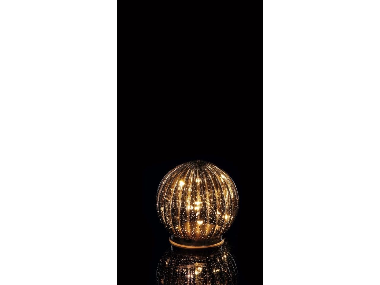 Sfera natalizia in vetro con 10 led d.12cm - disponibile in tre assortimenti