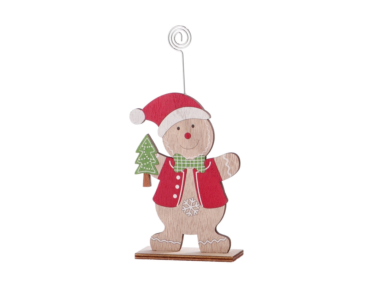 Segnaposto omino natalizio cm7x4xh16 - disponibile in tre assortimenti