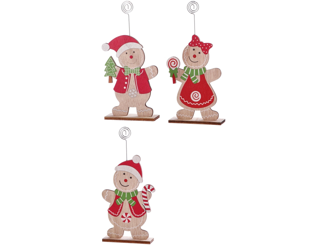 Segnaposto omino natalizio cm7x4xh16 - disponibile in tre assortimenti