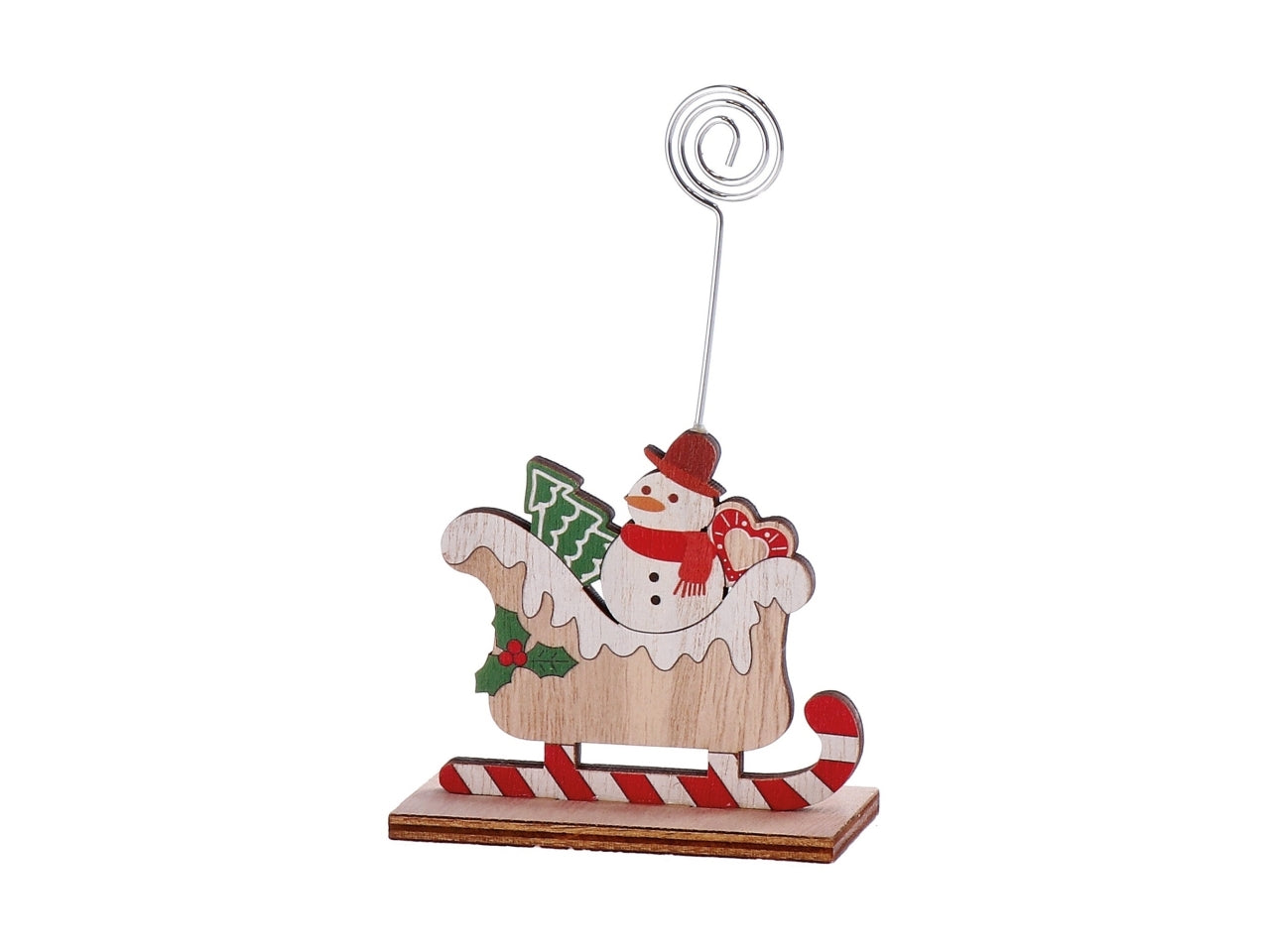 Segnaposto  natalizio cm7x3xh14 - disponibile in diversi assortimenti