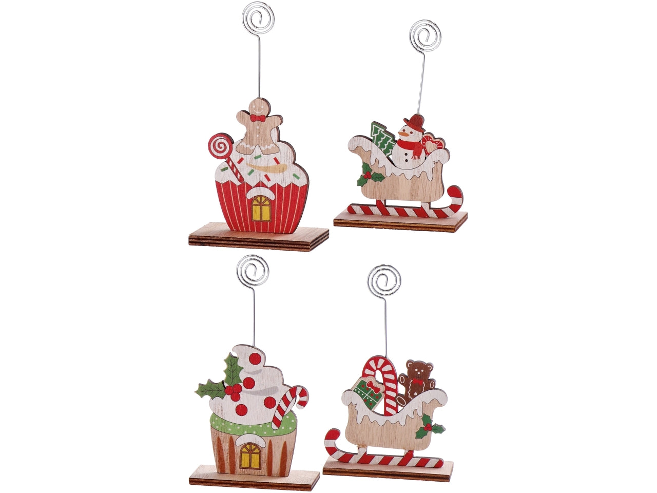 Segnaposto  natalizio cm7x3xh14 - disponibile in diversi assortimenti
