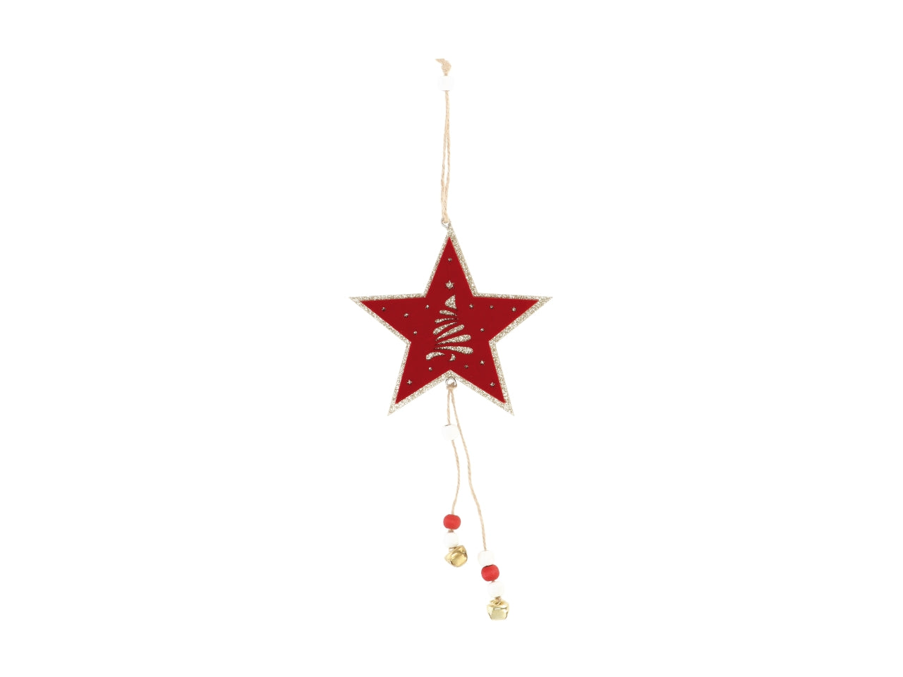 Pendente natalizio decorativo in mdf cm11x34 - disponibile in tre assortimenti