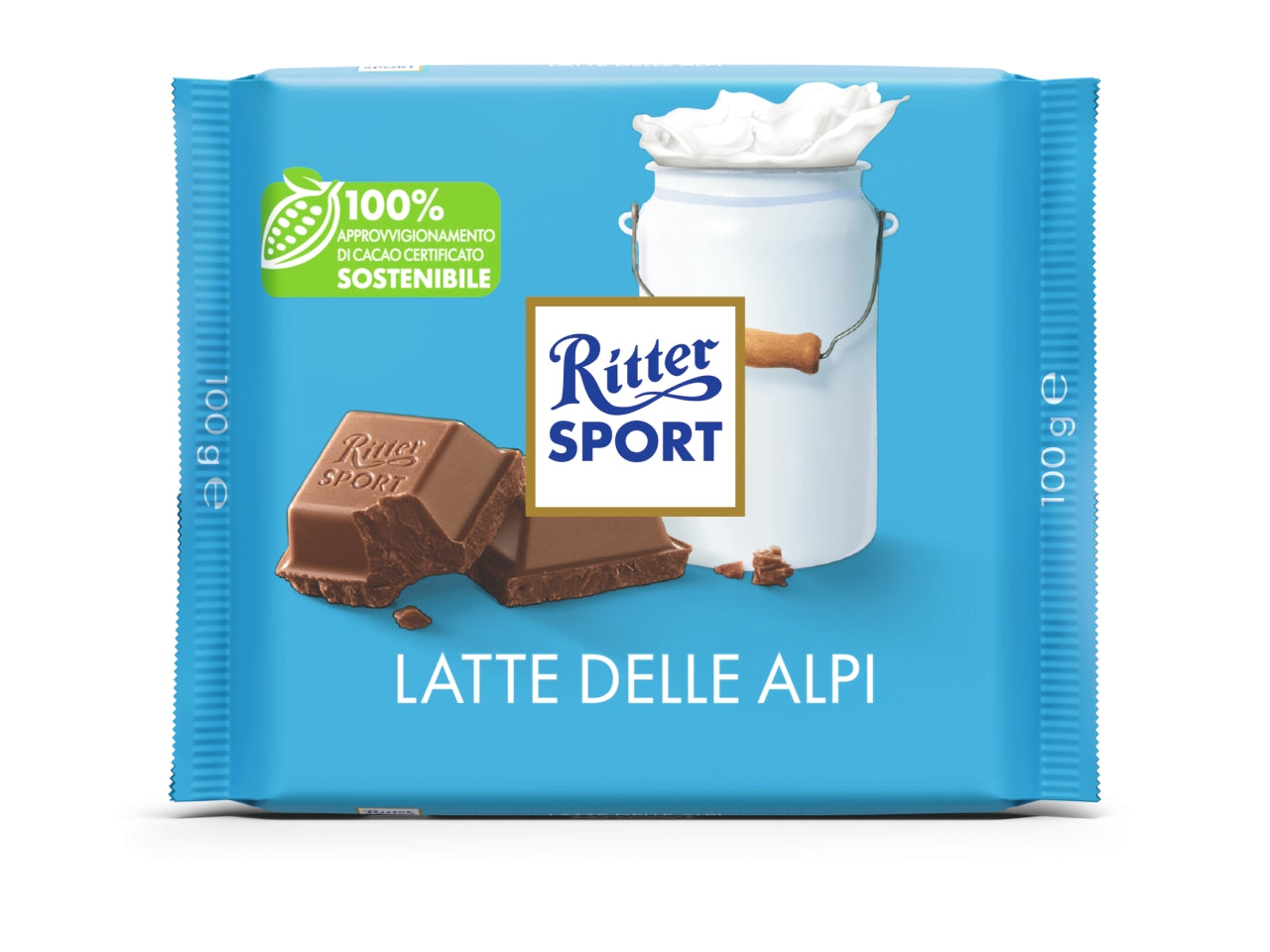 Ritter sport tavoletta 100gr latte delle alpi 30%