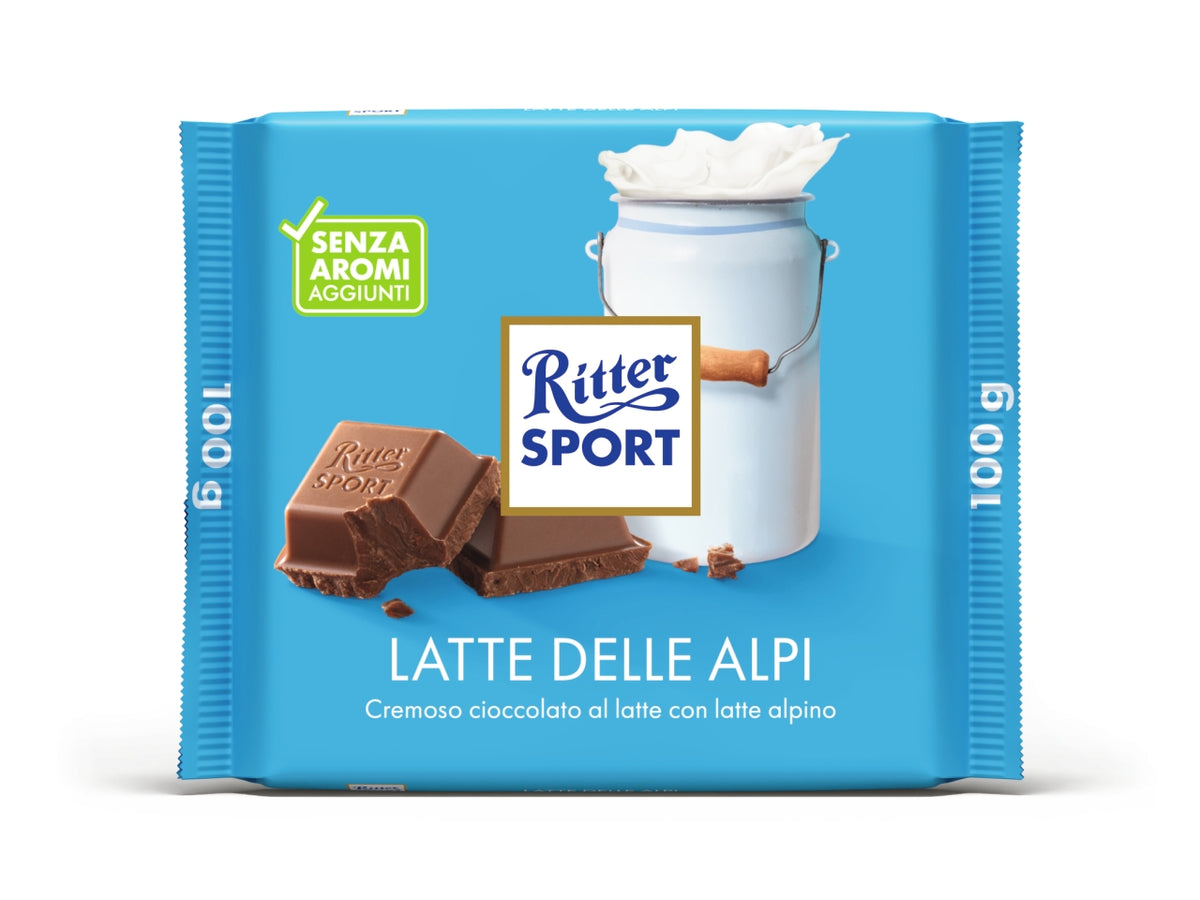 Ritter sport tavoletta 100gr latte delle alpi 30%