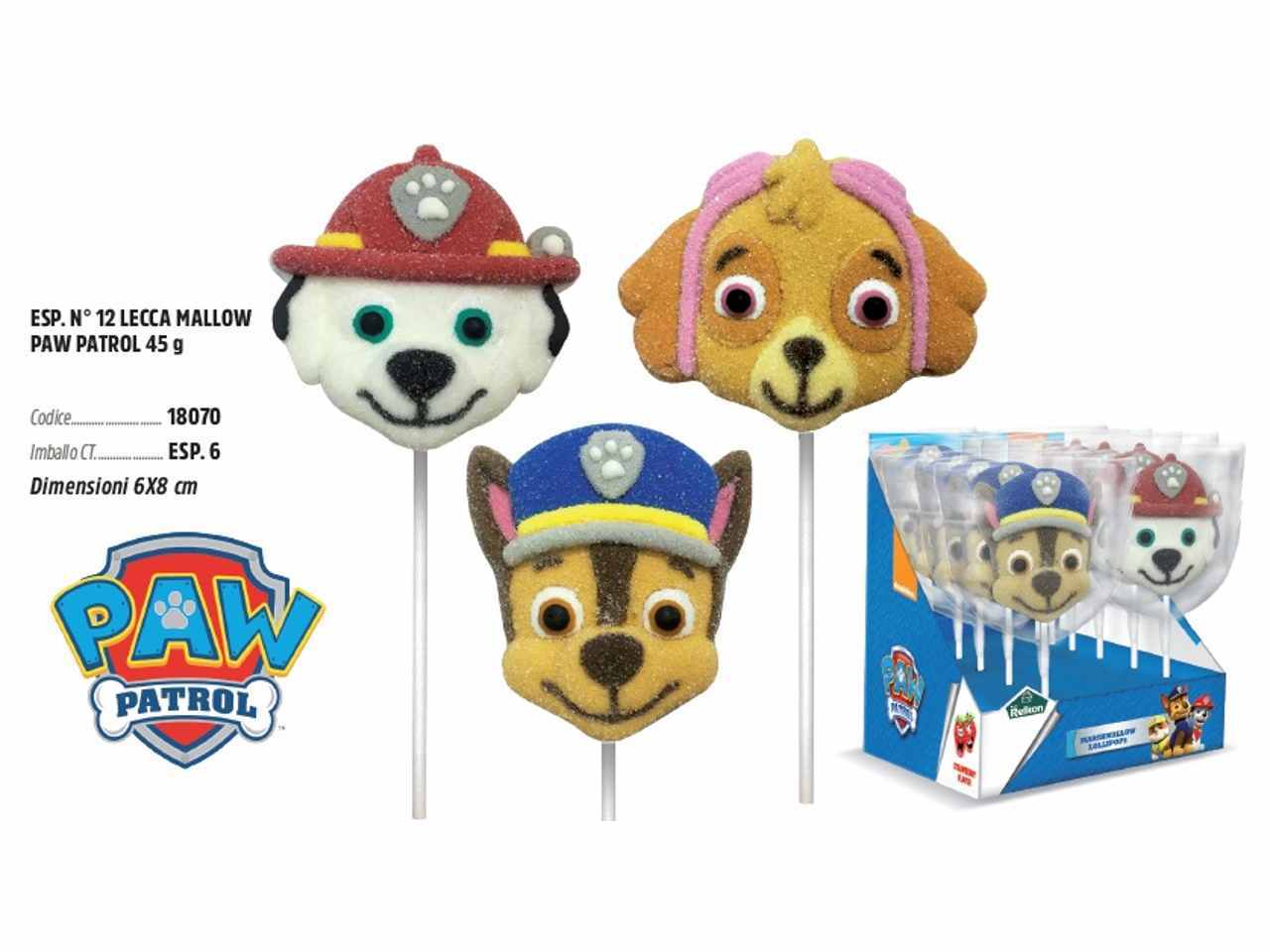 Paw patrol lecca mallow 45gr, assortiti