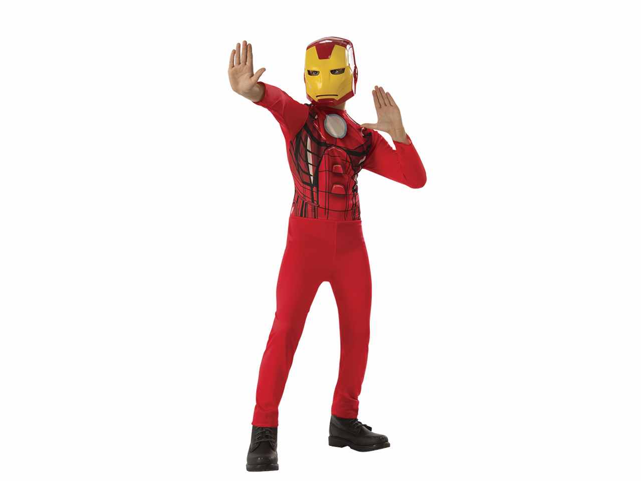 Costume Iron Man opp, composto da tuta e maschera taglia L 7-8anni