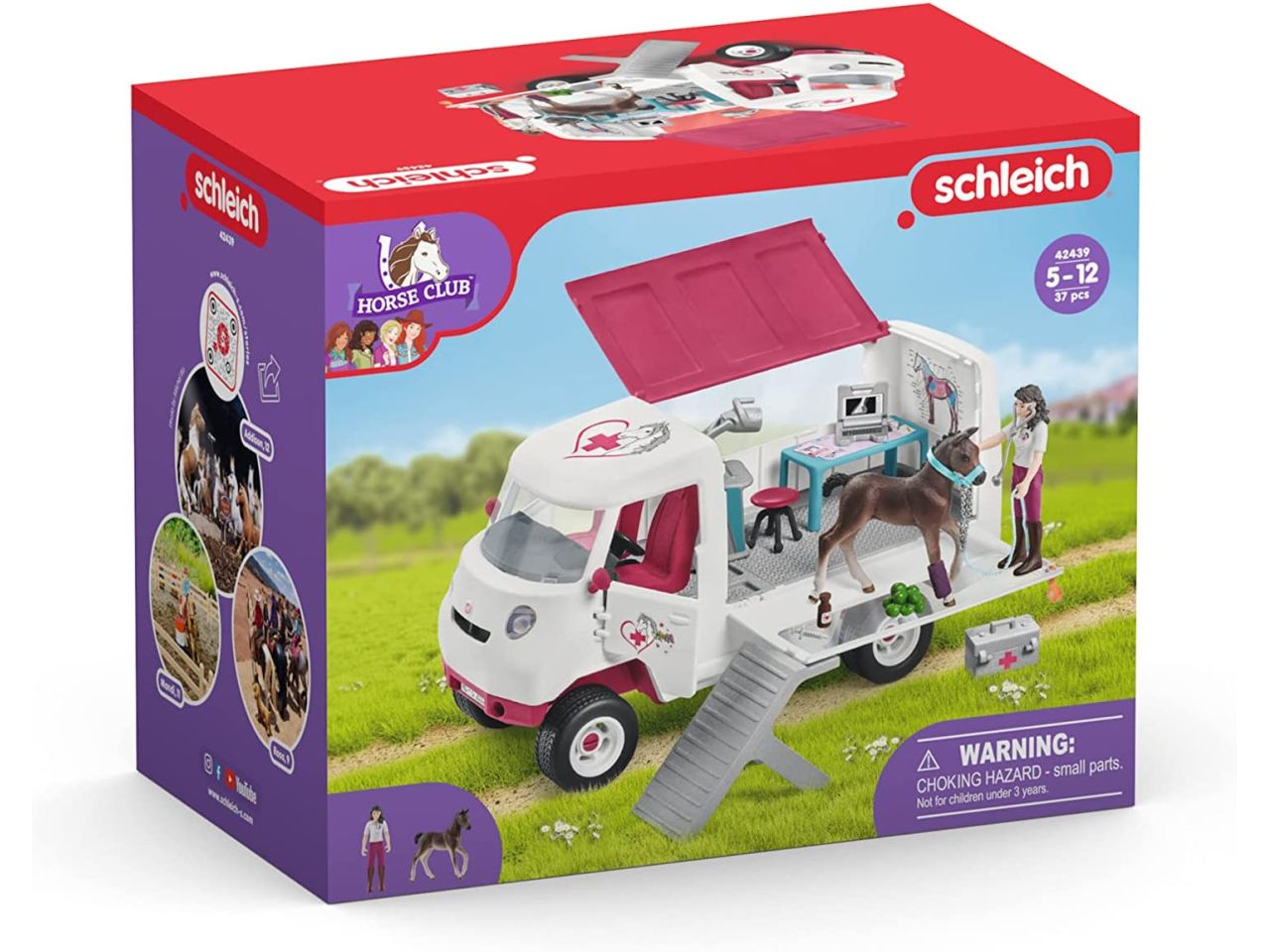 Clinica mobile vetrinaria con puledro e accessori