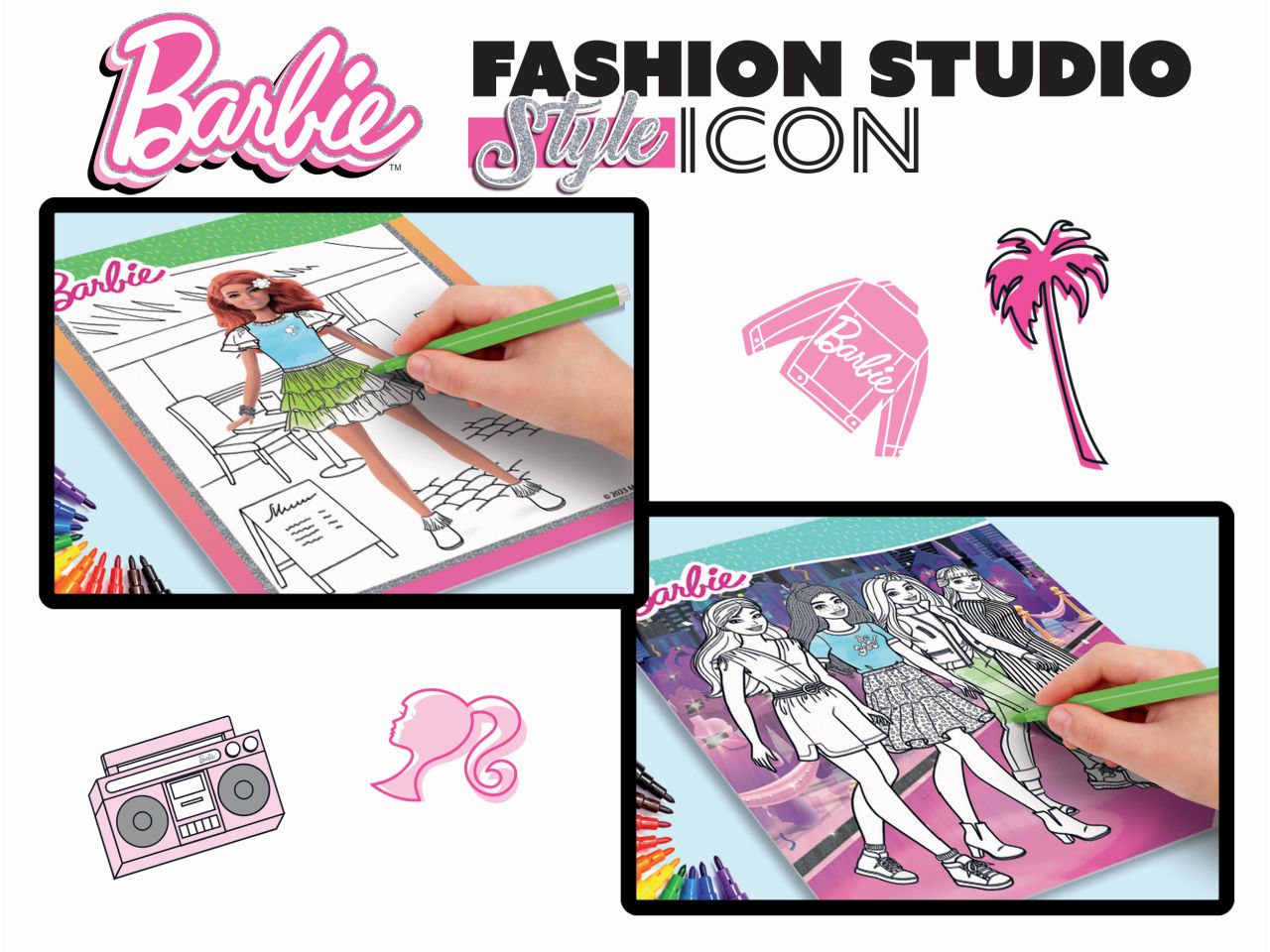 Barbie sketchbook style icon fashion studio