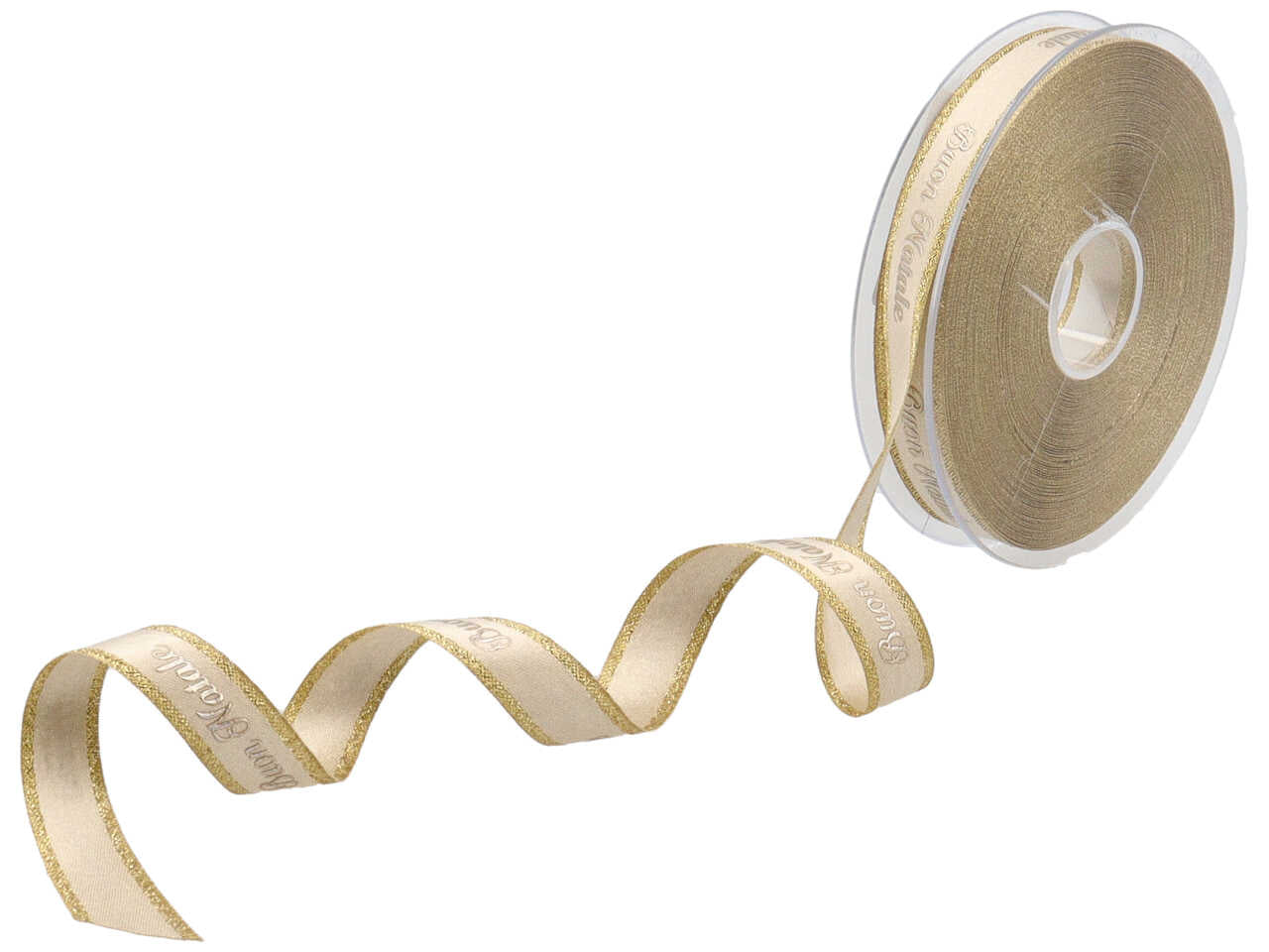 Nastro fashion buon natale st.ser.lam. oro 15mmx20mt panna/oro