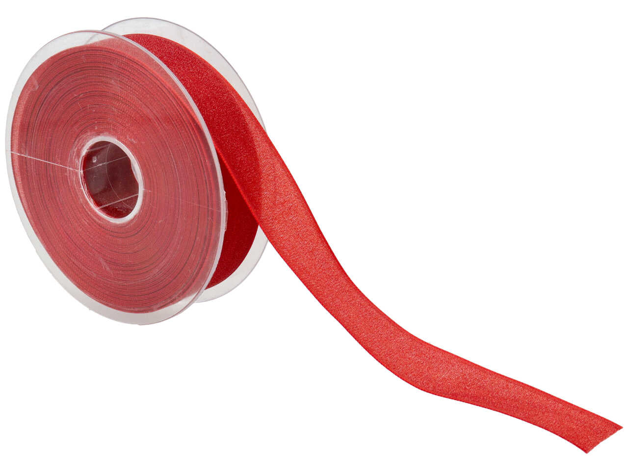 Nastro regalo rosso con lurex argento 2,5 cm x 25 m - Sirene