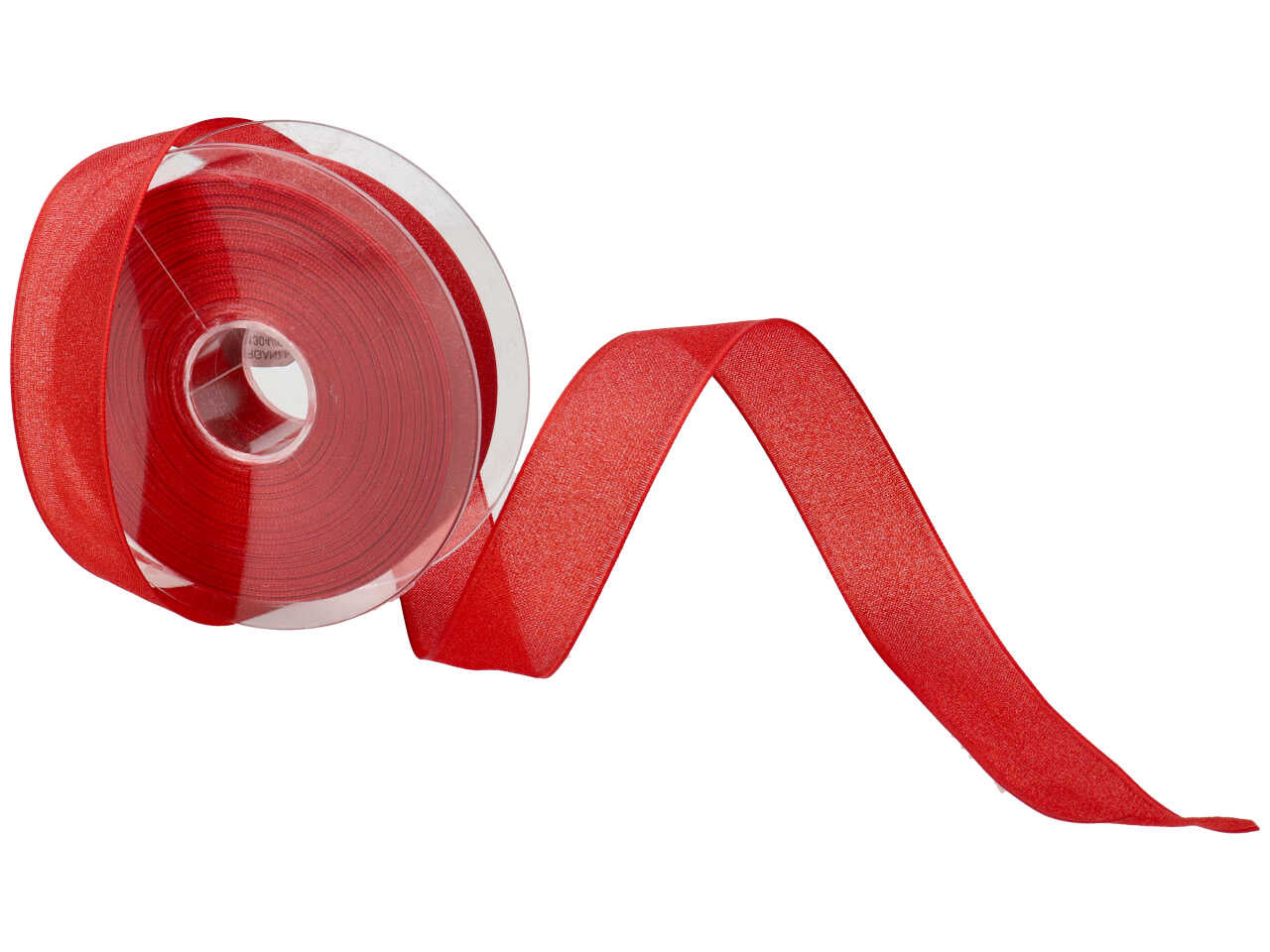 Nastro regalo rosso con lurex argento 2,5 cm x 25 m - Sirene