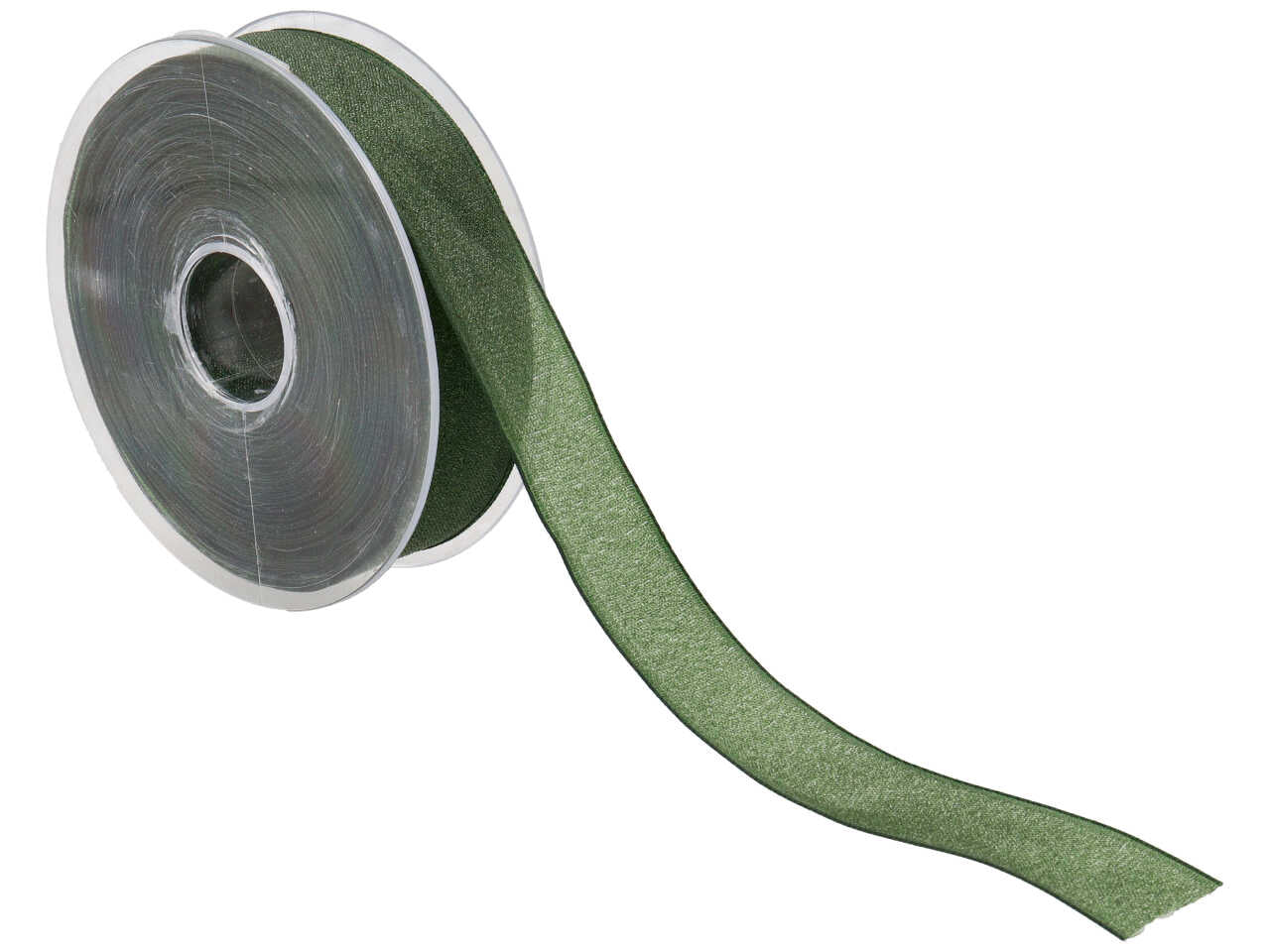 Nastro regalo verde scuro con lurex argento 2,5 cm x 25 m - Sirene