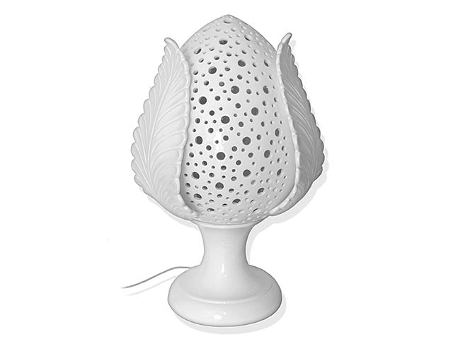 Pomo lampada 40cm bianco pumlamp40