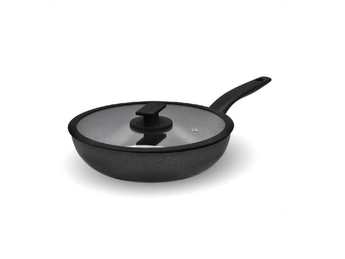 Vulcano saltapasta cm.26 coperchio vetro bordo in silicone