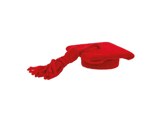 Mini tocco rosso c/nappa 3x3cm 19bc130