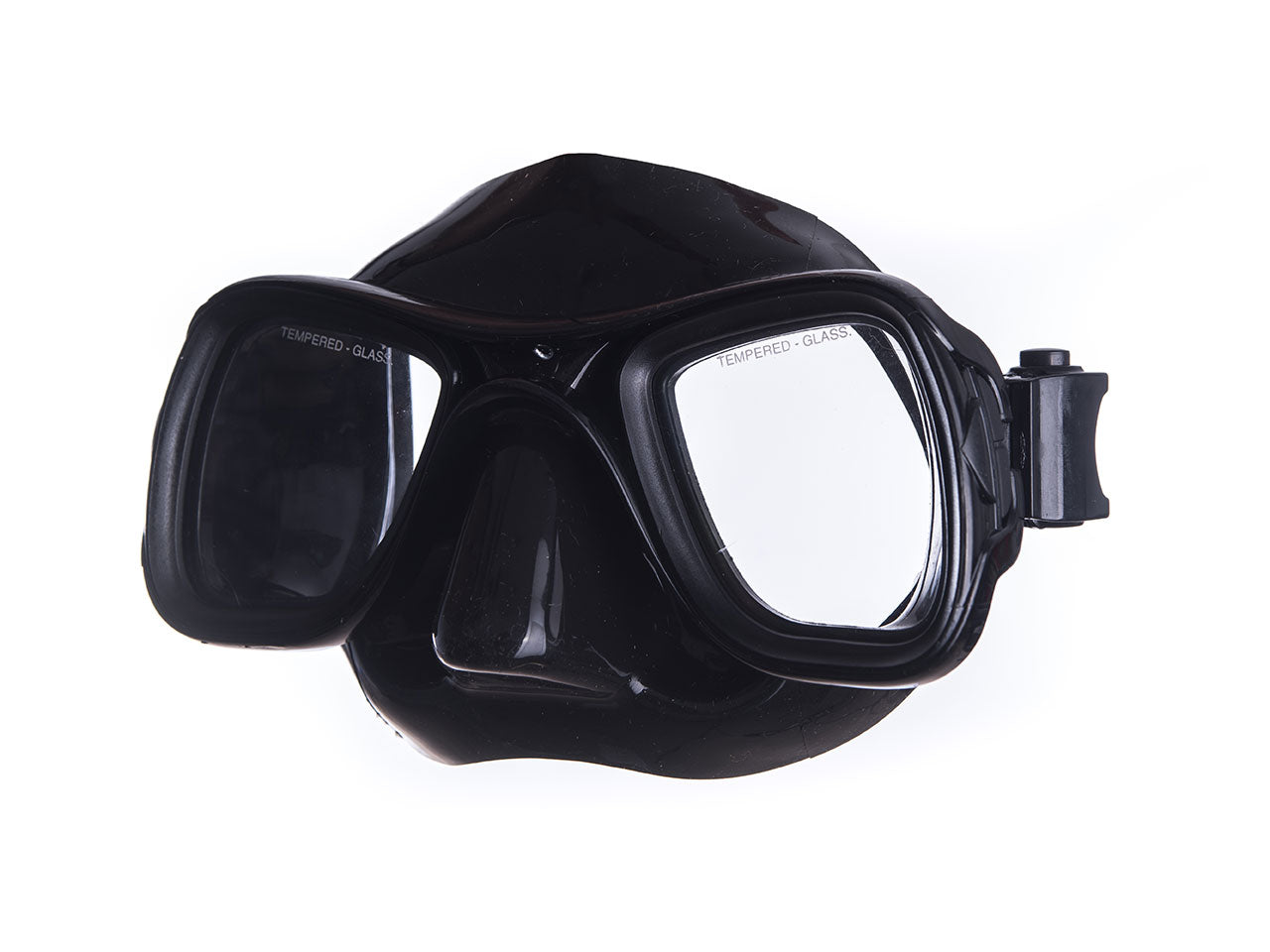 Maschera da sub per adulti sphera black in silicone nero/nero