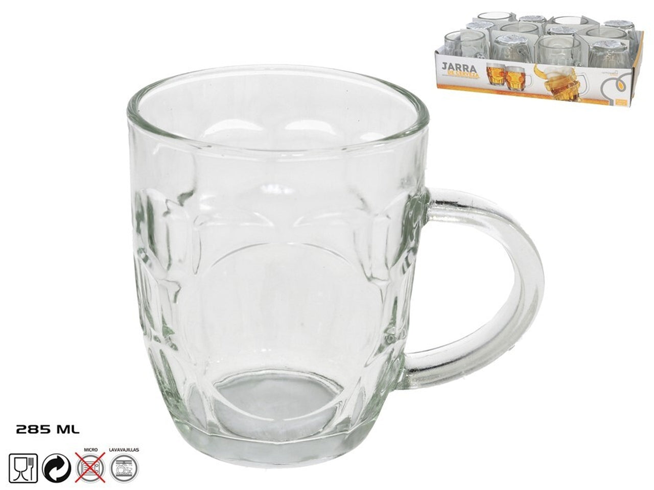 Bicchieri per birra 284 ml trasparenti in vetro