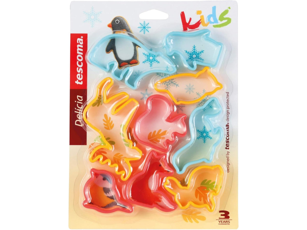 Tagliabiscotti a forma di animali 9x8cm 9 pezzi Tescoma Delicia