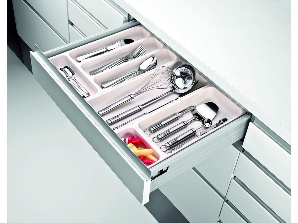 Porta posate da cassetto Tescoma bianco in plastica 37x222 cm