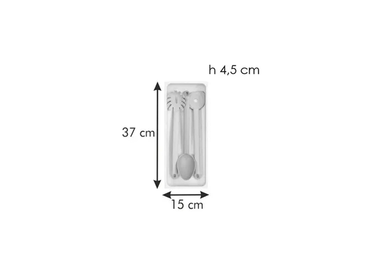 Porta utensili Tescoma Flexispace bianco in plastica 37x14,8 cm