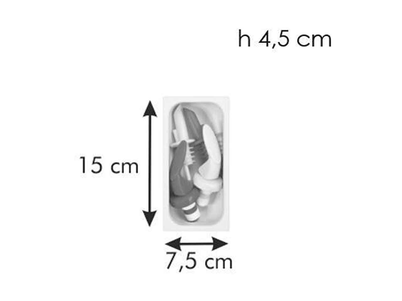 Porta utensili Tescoma Flexispace bianco in plastica 14,8x7,4 cm