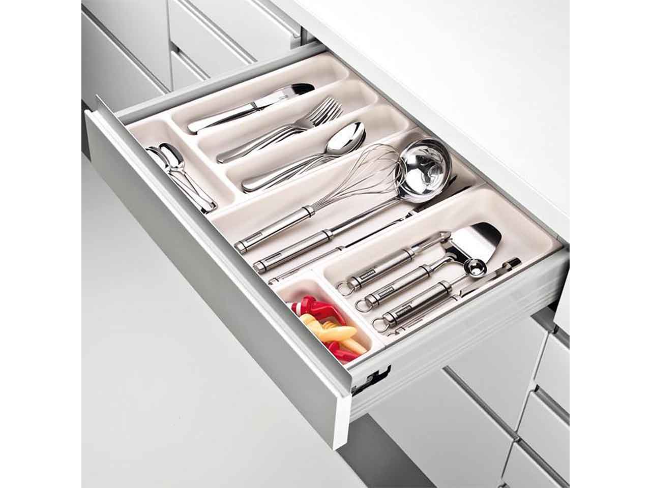 Porta utensili Tescoma Flexispace bianco in plastica 14,8x7,4 cm