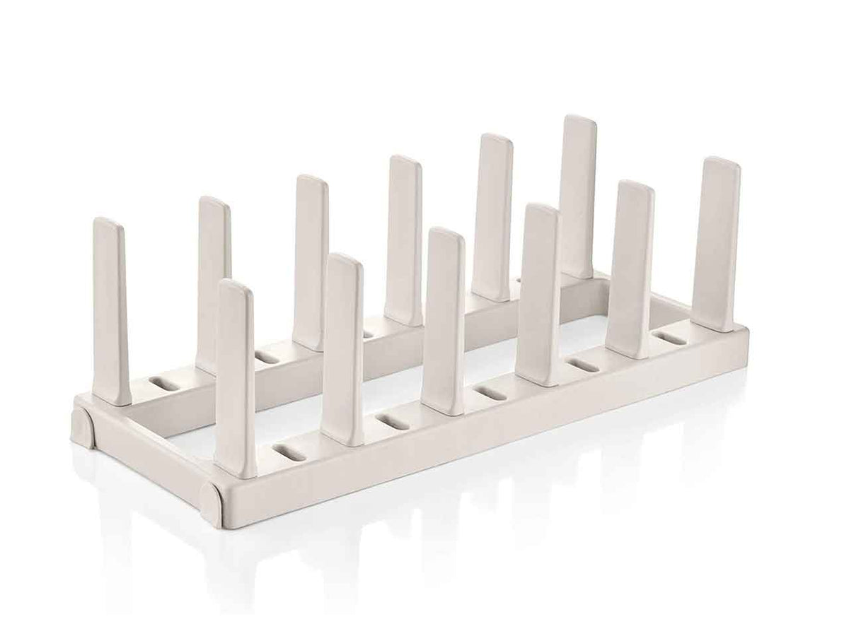 Porta padelle Tescoma Flexispace bianco in plastica da 5 slot