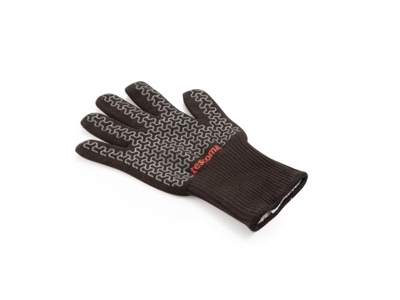 Guanto da forno e barbecue Grand Chef in cotone e silicone nero taglia l/xl, 19,5x30 cm - Tescoma