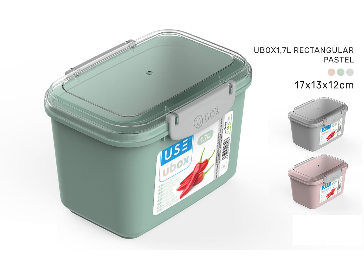 Ubox 1,7l rettangolare pastel