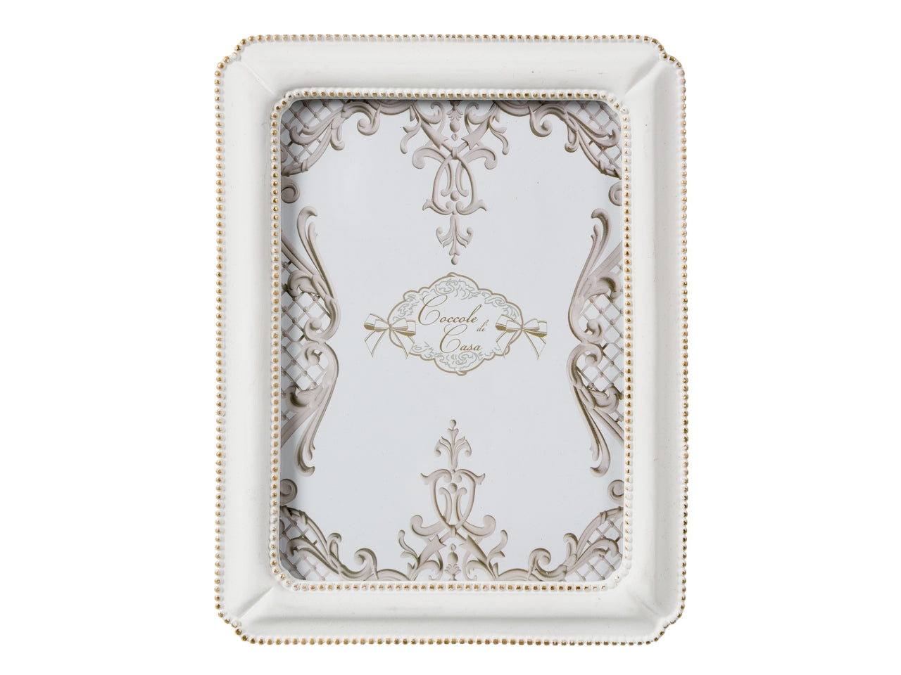 Portafoto dots oro sbiancato 20x25cm
