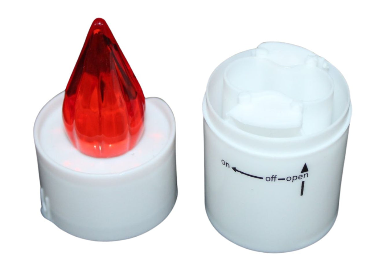 Lumino votivo led a batterie dimesioni 10,5x4,2cm, effetto fiamma che arde $