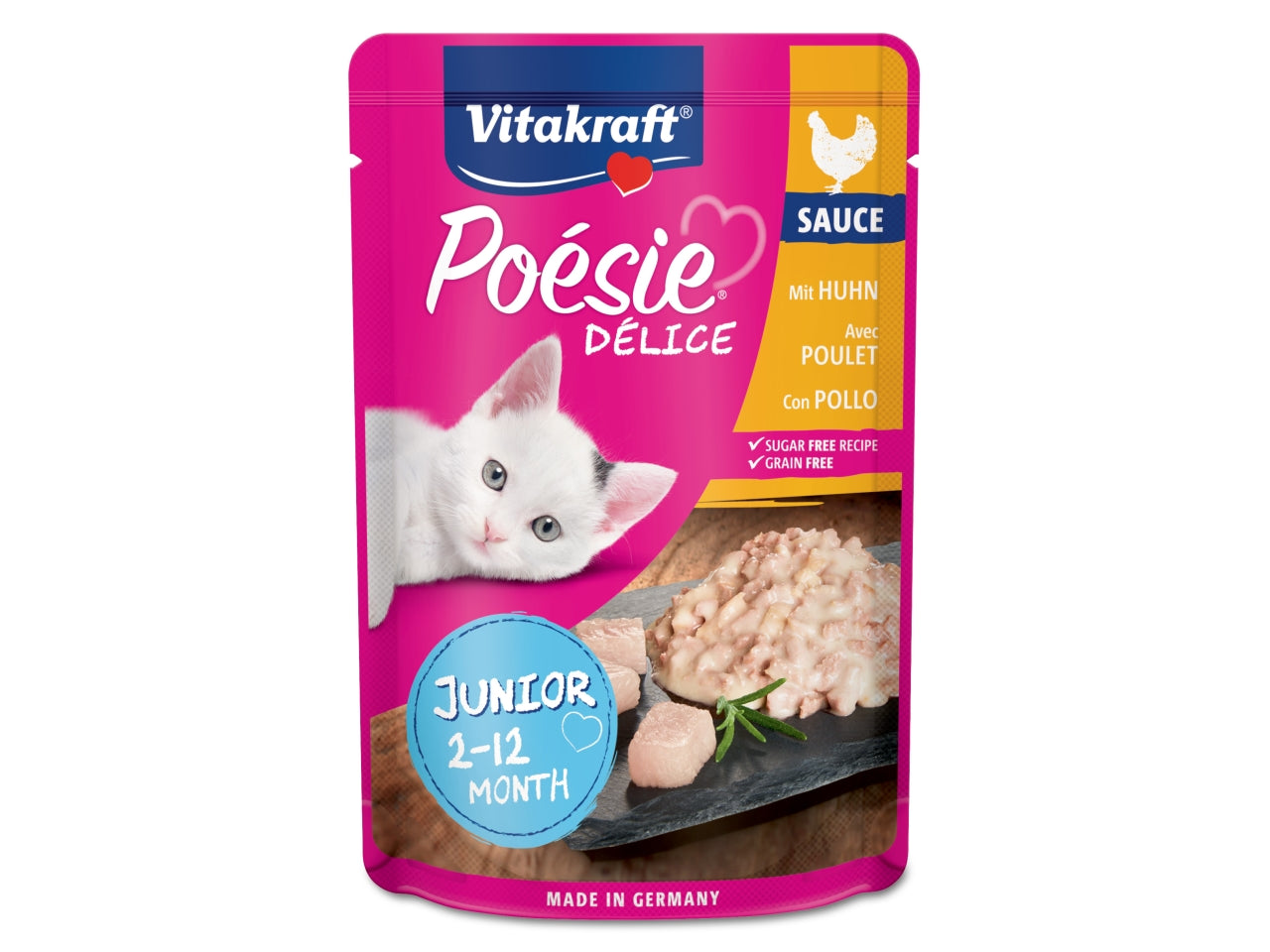 PoÃ©sie dÃ©lisauce pollo junior 85gr alimento umido per gatti