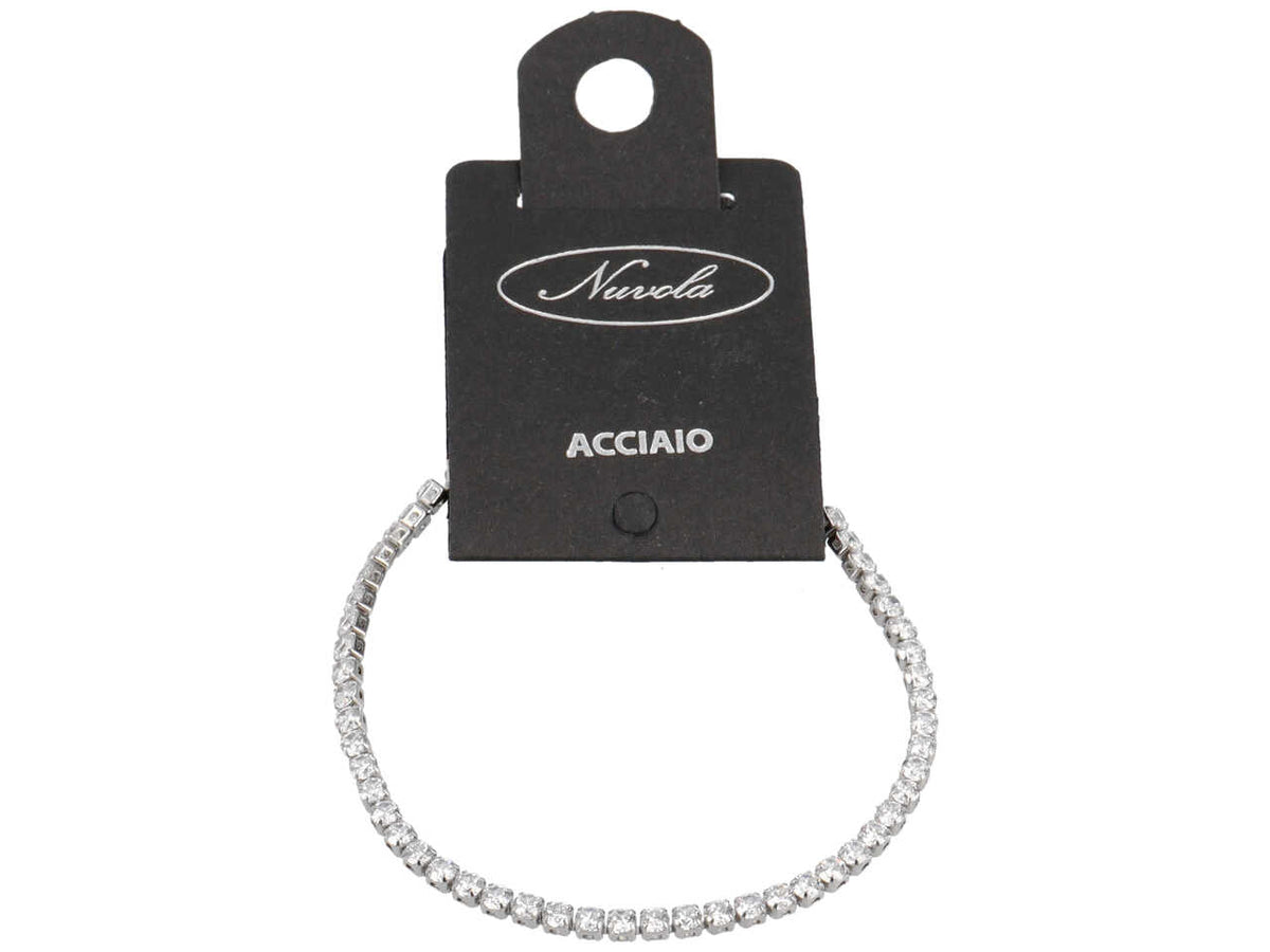 Bracciale tennis doppia chiusura crystal