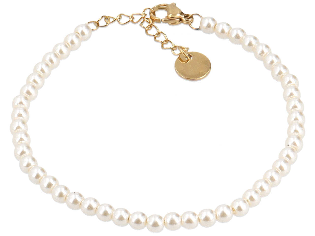 Bracciale oro con perle 4mm