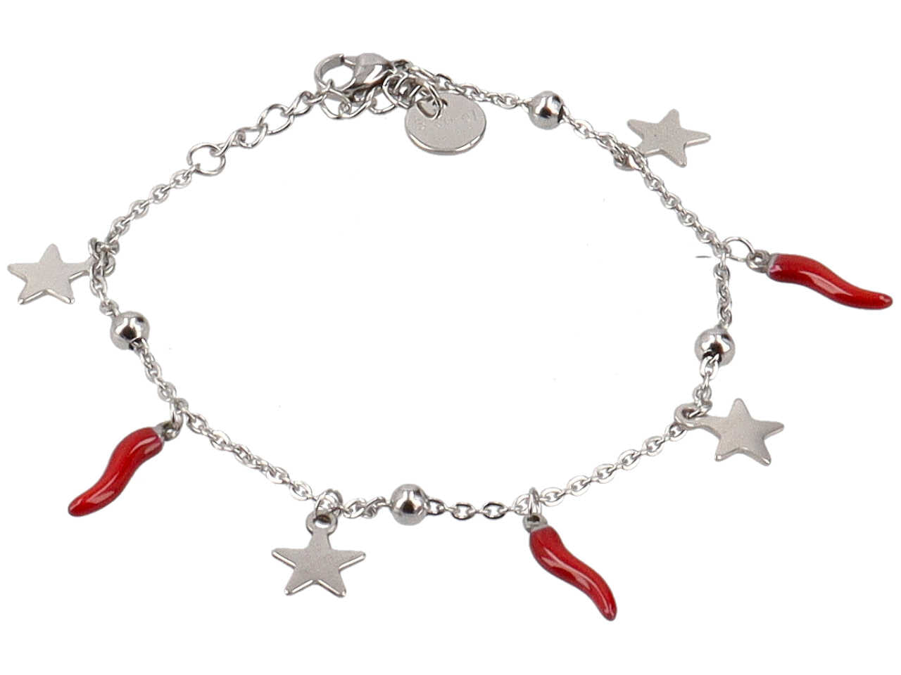 Bracciale charme con corno e stelle