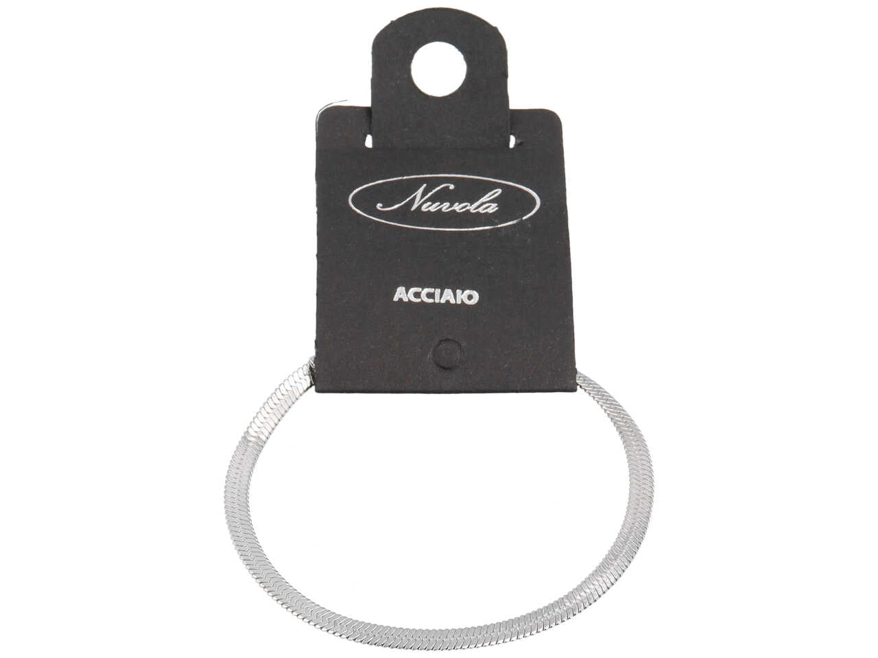 Bracciale piattina in acciaio seconda misura