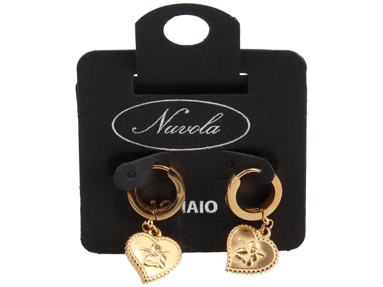 Bracciale a catena con cuore e angelo oro