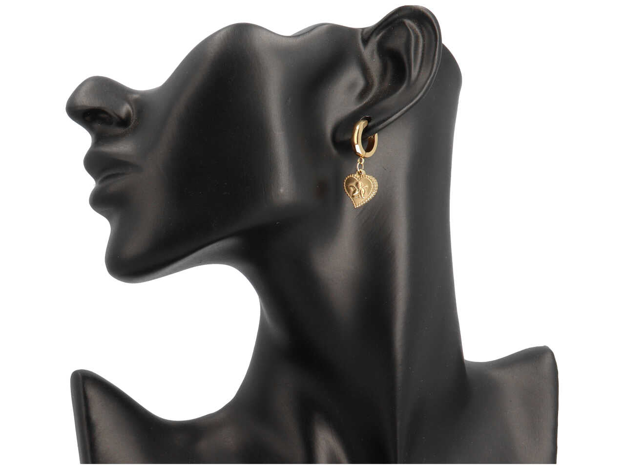 Bracciale a catena con cuore e angelo oro