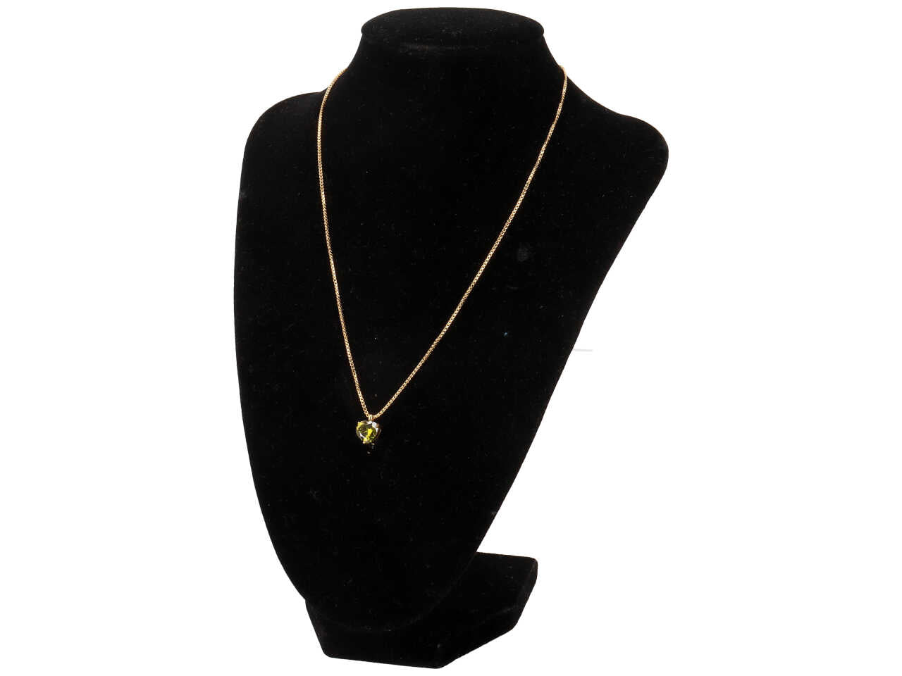 Collana oro con punto luce a forma di cuore