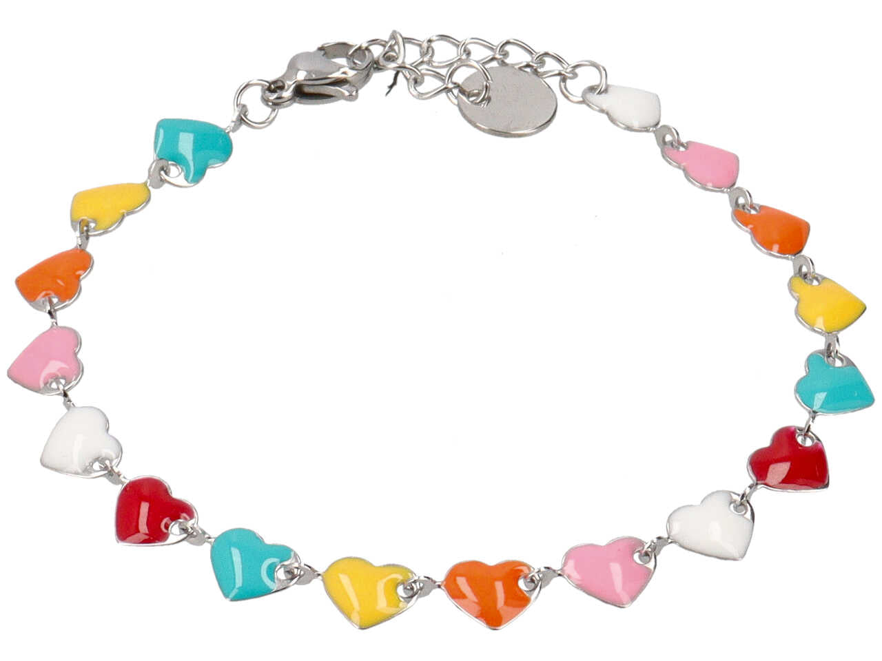 Bracciale con cuoricini multicolor