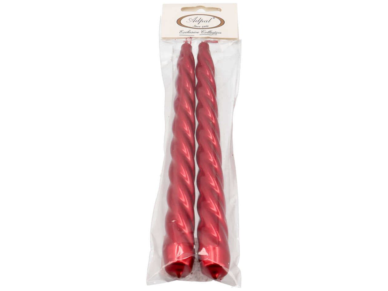Candela torciglione 230/22 2pz metallica rossa
